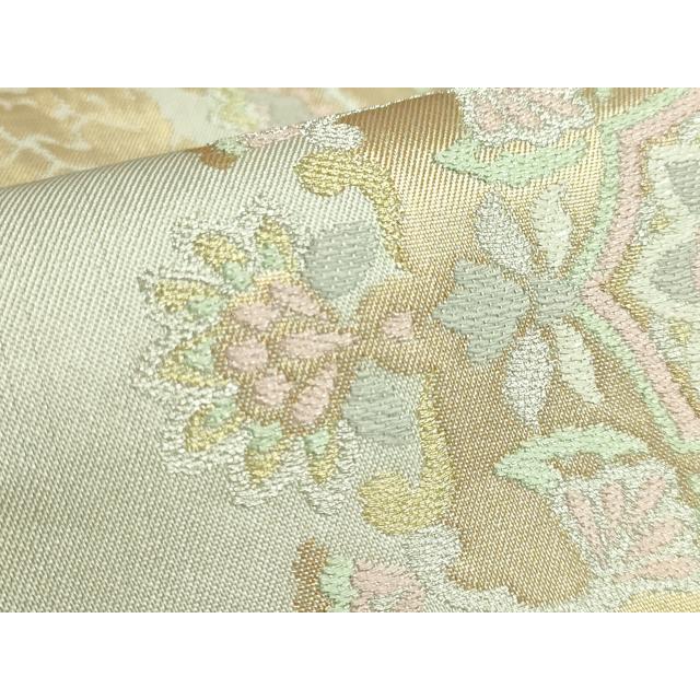 平和屋着物●極上　洛風林　工芸帯地　六通柄袋帯　銀糸　逸品　DZAB5319kh6 平和屋着物○極上 洛風林 工芸帯地 六通柄袋帯 銀糸 逸品 DZAB5319kh6