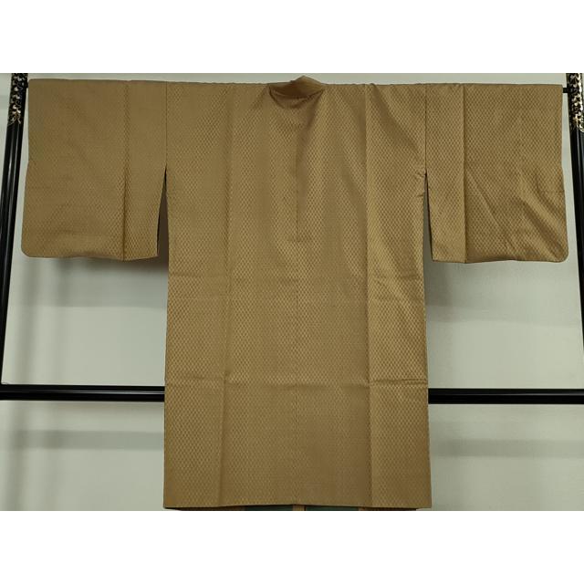 平和屋本店∞極上 山下八百子 本場黄八丈 市松綾織 道中着 ロング丈 単