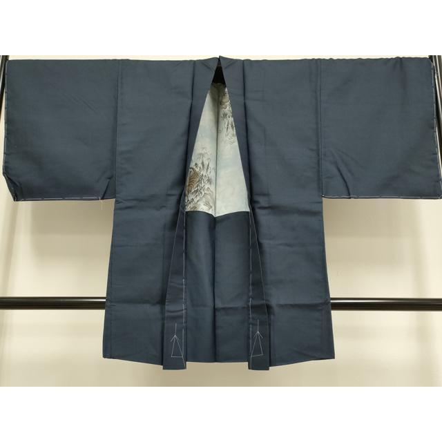 平和屋着物●極上　男性　お召　アンサンブル　キングサイズ　長羽織　羽裏・虎　逸品　DZAB4734kh6 平和屋着物○極上 男性 お召 アンサンブル キングサイズ 長羽織 羽裏