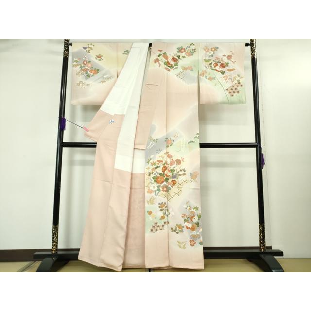平和屋本店○極上 創業460年・千總 訪問着 駒刺繍 吉祥花文 暈し染め 