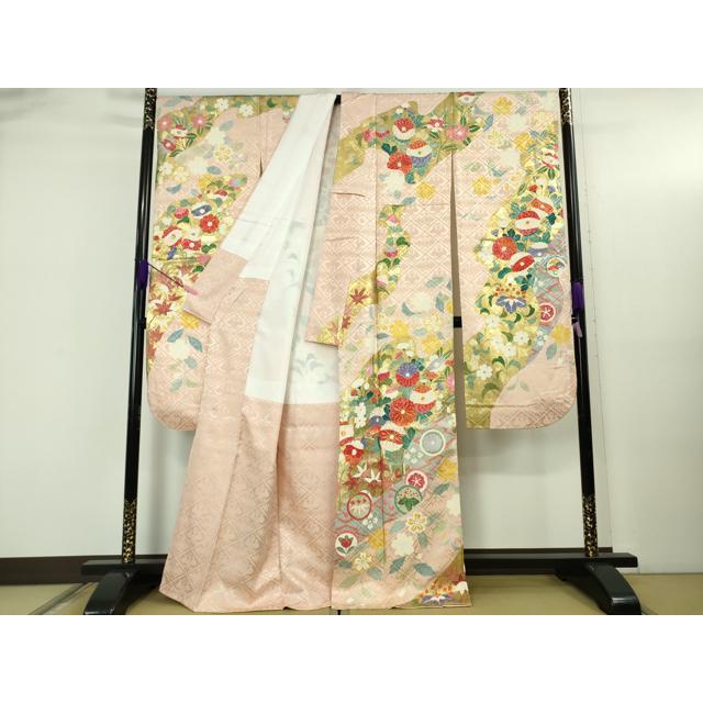 平和屋本店○極上 創業460年・千總 振袖 駒刺繍 吉祥花文