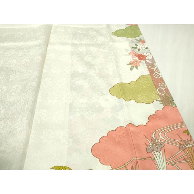 平和屋本店●極上　皇室献上作家　藤井寛　訪問着　駒刺繍　御所車吉祥花文　金彩　ロング丈　逸品　未使用　DZAB5389kh6
