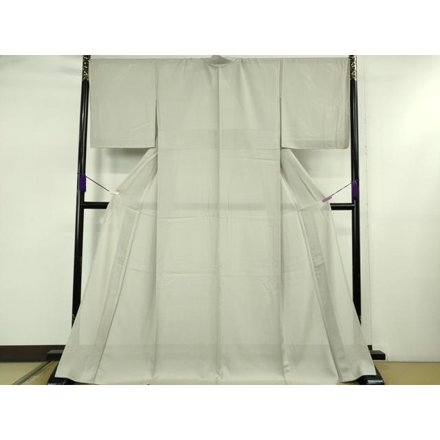 絽　両面染め　小紋　夏 平和屋本店＊極上 夏物 江戸小紋 両面染 縦絽 網目文 枯野色×潤色 逸品