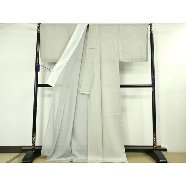 平和屋本店＊極上 夏物 江戸小紋 両面染 縦絽 網目文 枯野色×潤色 逸品