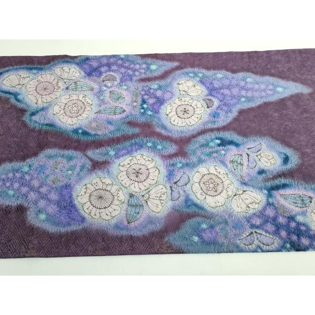 平和屋本店●極上　初代　久保田一竹　幻の辻が花　太鼓柄袋帯　金通し地　逸品　DZAB5707kh6_7