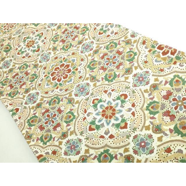 平和屋本店●極上　中国三大刺繍　相良刺繍　総刺繍　袋帯　正倉院花文　金糸　逸品　DZAB5710kh6_1