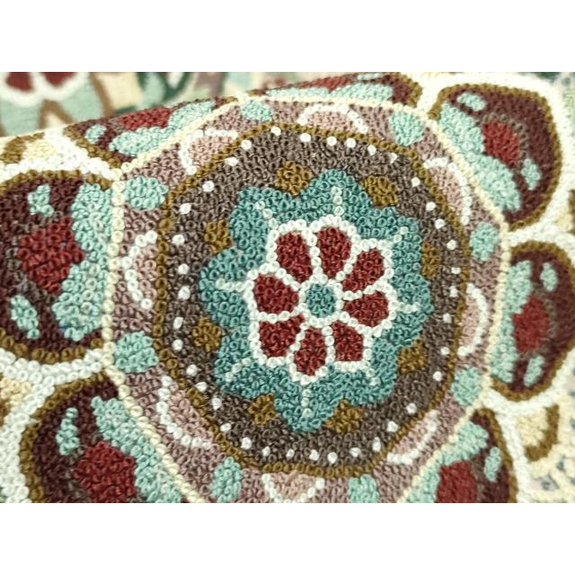 平和屋本店●最高級　中国三大刺繍　総相良刺繍　総刺繍　袋帯　200万粒　正倉院花文　逸品　DZAB5752kh6_5