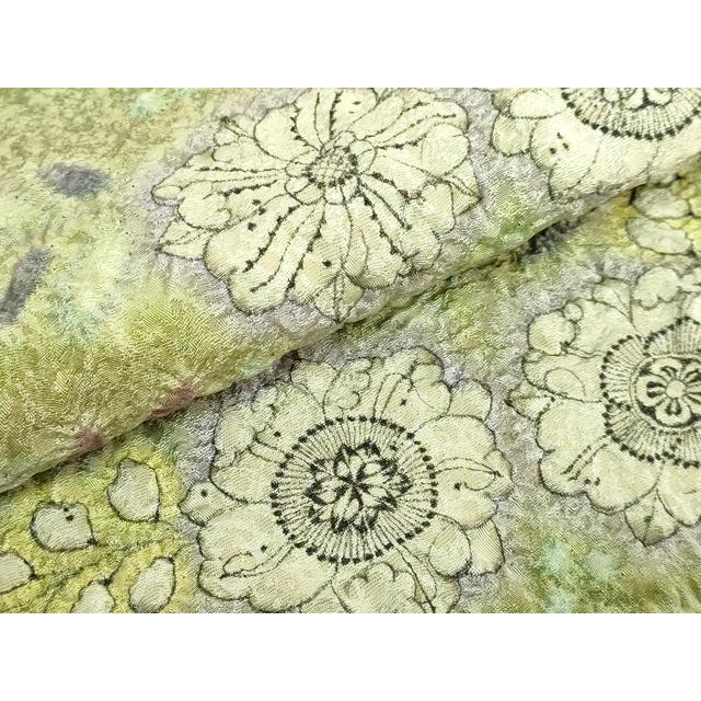平和屋本店●最高級　初代　久保田一竹　幻の辻が花　太鼓柄袋帯　金通し地　逸品　DZAB6413kh6_2