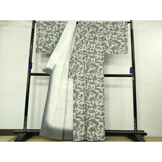 平和屋本店○極上 ジャパンオートクチュール 渡辺雪三郎 小紋 葉尽くし