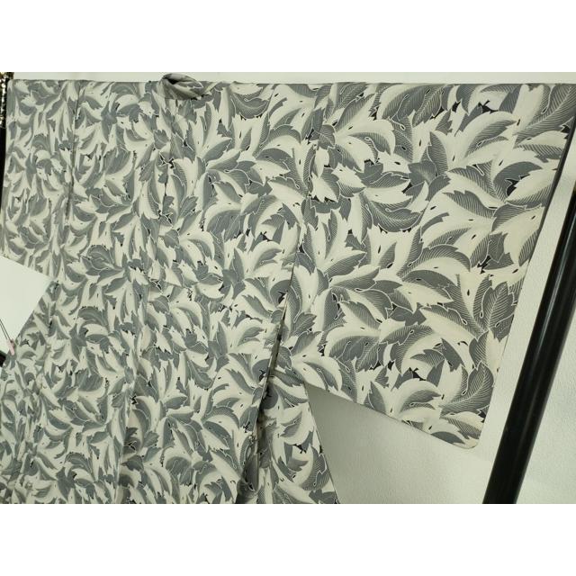 平和屋本店○極上 ジャパンオートクチュール 渡辺雪三郎 小紋 葉尽くし