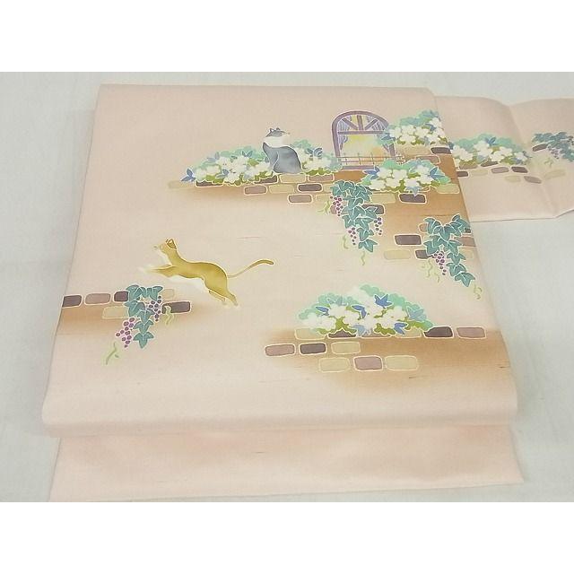 平和屋本店□極上 加賀友禅 佐藤賢一 九寸名古屋帯 加賀白山紬