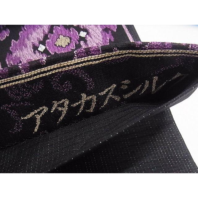 平和屋本店□極上 アタカスシルク 六通柄袋帯 イカット柄 間道 スリー
