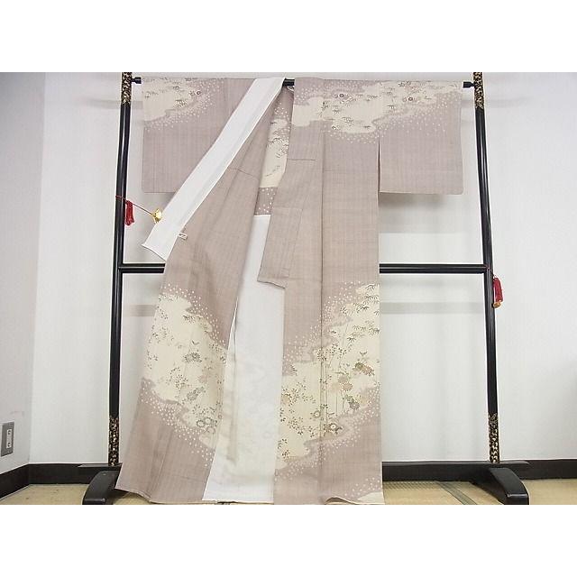 平和屋本店■極上　夏物　染織の名門　しょうざん 　生紬　訪問着　枝花文　ますいわ屋扱い　正絹　逸品　KAAA1124kk4 平和屋本店□極上 夏物 染織の名門 しょうざん 生紬 訪問着 枝花文
