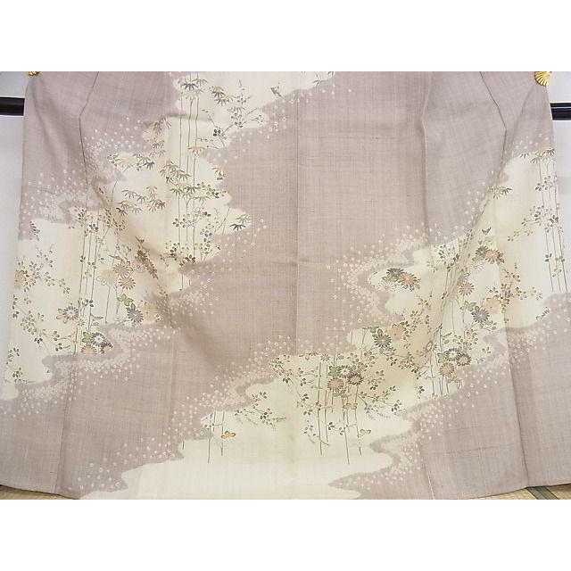 平和屋本店□極上 夏物 染織の名門 しょうざん 生紬 訪問着 枝花文