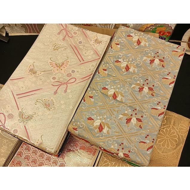 平和屋着物■袋帯 西陣 まとめて100点 鳳凰 人物 向かい蝶 風景 花柄 七宝 正倉院 金銀糸 など 着用可能多数 未使用品あり 全て正絹 mmm060