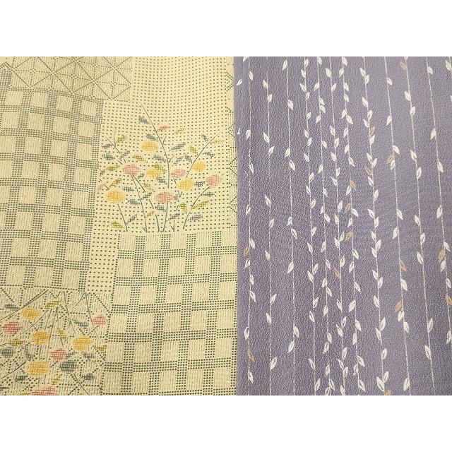 平和屋本店■着物 小紋 単衣 まとめて 20点 花柄 暈し染め 手描き 型染め 洗える着物 和服 ハンドメイド リメイク 生地 未使用品有 se4030_8