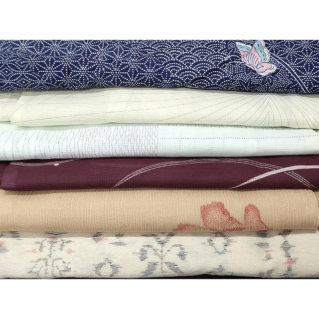 平和屋本店□夏物 小紋 絽 紗 洗える着物 まとめて20点 人物 東海道五