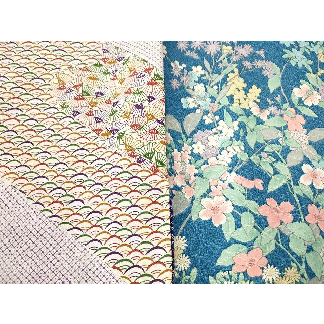 平和屋本店■着物 小紋 単衣 まとめて 20点 鶴 花柄 手描き 洗える着物 和服 ハンドメイド リメイク 生地 未使用品あり se4081_9
