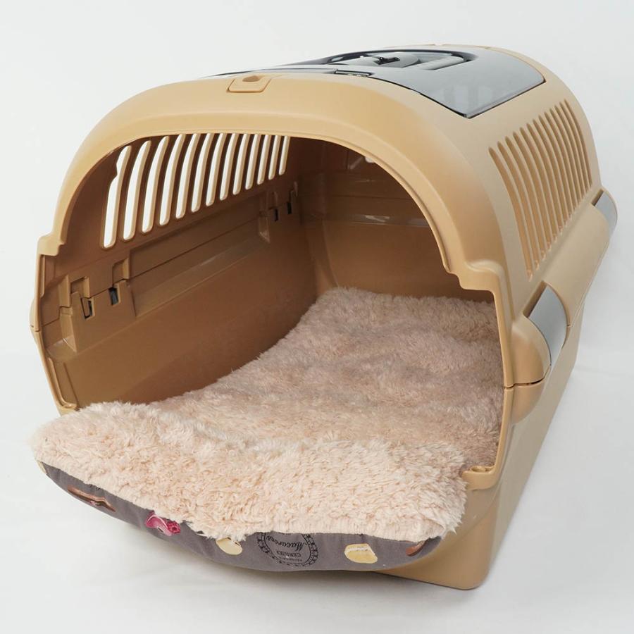 あごのせ縁無しクッション マカロンチョコファー Mサイズ クレート