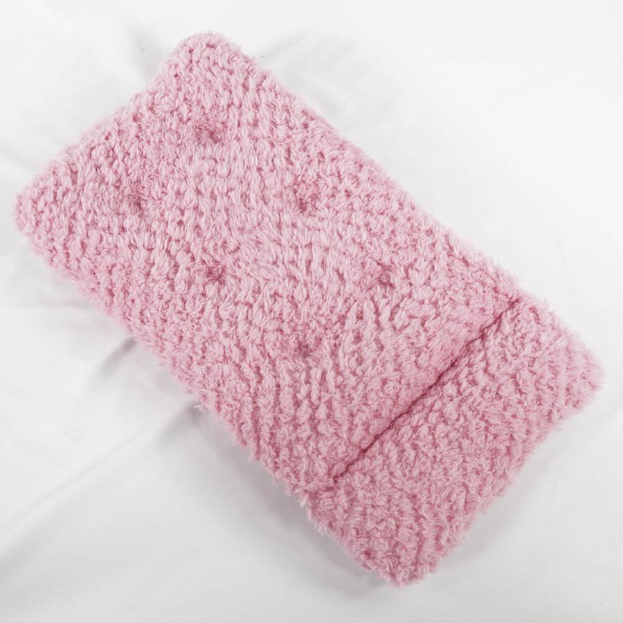 あごのせ縁無しクッション リバティプリント Betsy ピンクファー Sサイズ クレートクッションの画像