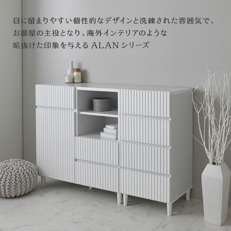 4FUL（フォーフル） 直送 収納棚 ALAN キャビネット 89cm幅 ALN90-90C