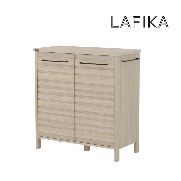 直送 キッチン収納棚 LAFIKA キッチンキャビネット LF90-90C 全2色 家具 キッチン 目隠し収納 タオルハンガー 収納棚 新生活の画像