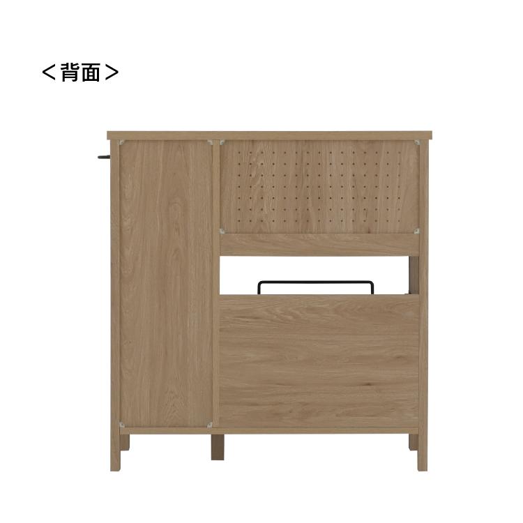 直送 レンジ棚 LAFIKA レンジボード LF90-90L 全2色 高さ調節 家具 キッチン オープンラック 引き出し 収納棚 新生活
