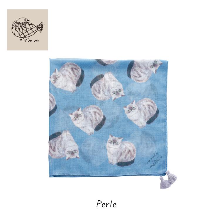 松尾ミユキ スカーフ / タッセルクロス 全5種 / 60×60cm 猫 ねこ