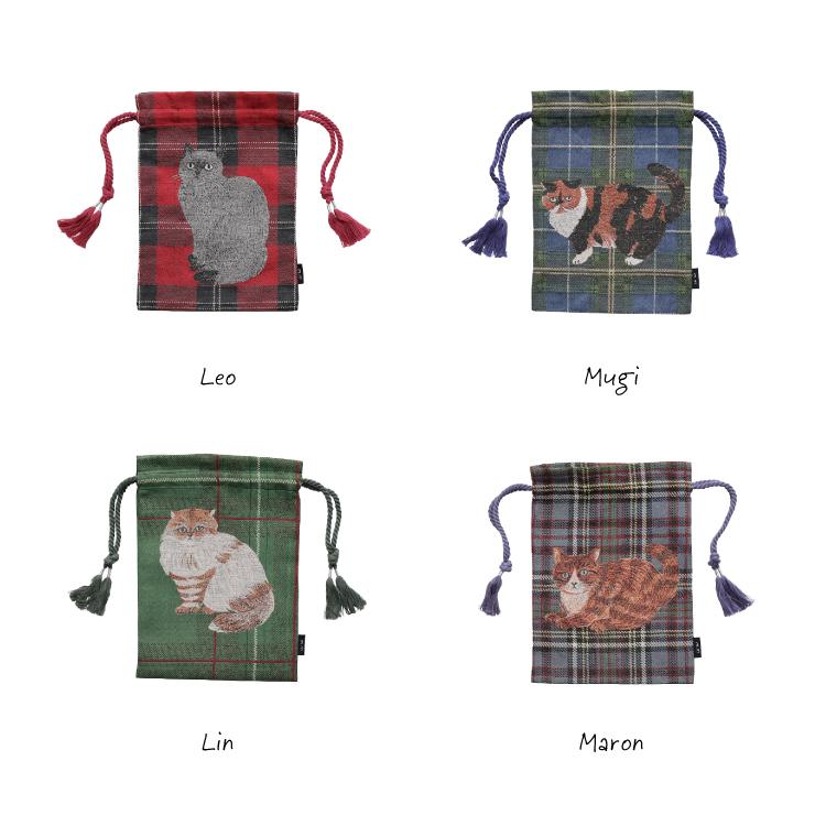 松尾ミユキ ポーチ | Matsuo Miyuki 巾着バッグ 全4種 | タータン