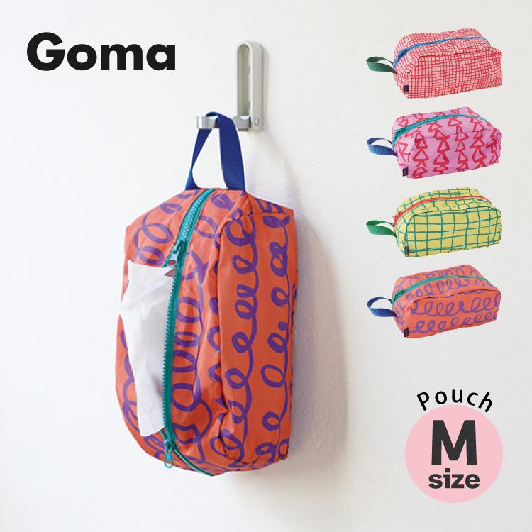 ポーチ 小物入れ / Goma ポーチM 全4種 ティッシュケース 持ち手付き 