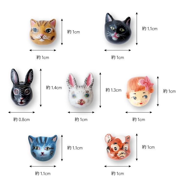 Nathalie Lete（ナタリーレテ） ピアス 全7種 ポーチ付き 猫 黒ねこ