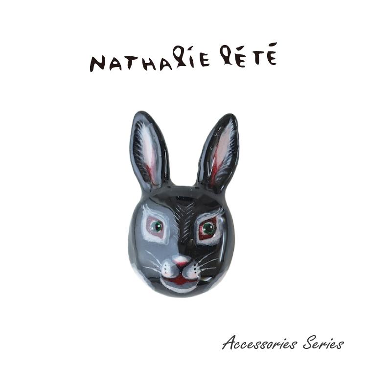 Nathalie Lete（ナタリーレテ） ブローチ 全4種 ポーチ付き 猫 黒ねこ