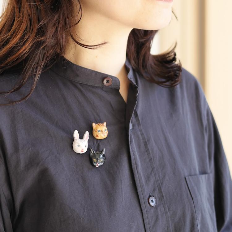 Nathalie Lete（ナタリーレテ） 爆買 ブローチ 全4種 ポーチ付き 猫 黒