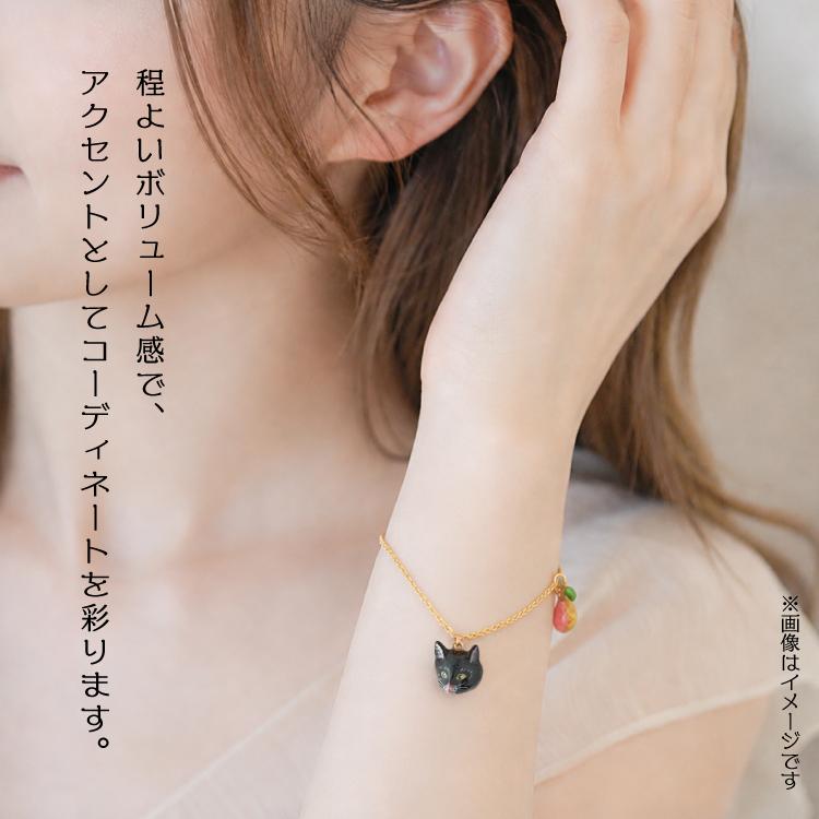 Twinkle Etoile ハンドメイド 作家 ブレスレット ねこ 猫 Nathalie Lete（ナタリーレテ） ブレスレット 全4種 ポーチ付き 猫 黒