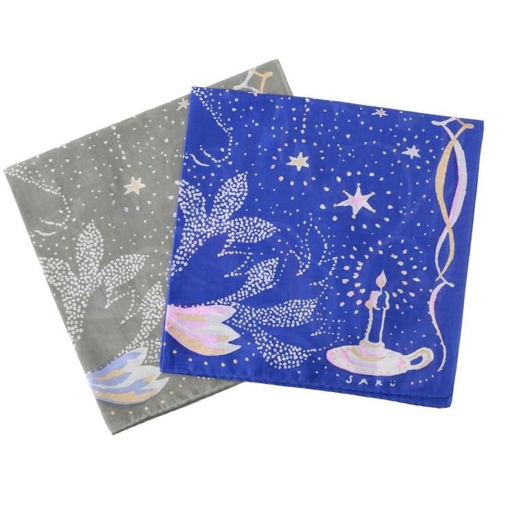 ハンカチ 手染め ギフト / SAKU Dream for tomorrow 全2色 48cm×48cm