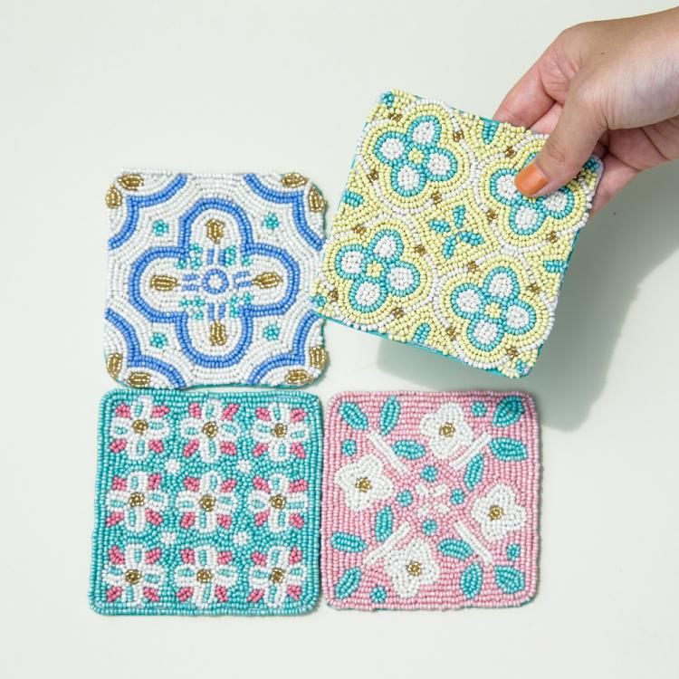 カーリーコレクション ビーズコースター5個セット カーリーコレクション ビーズコースター5個セット 激レア