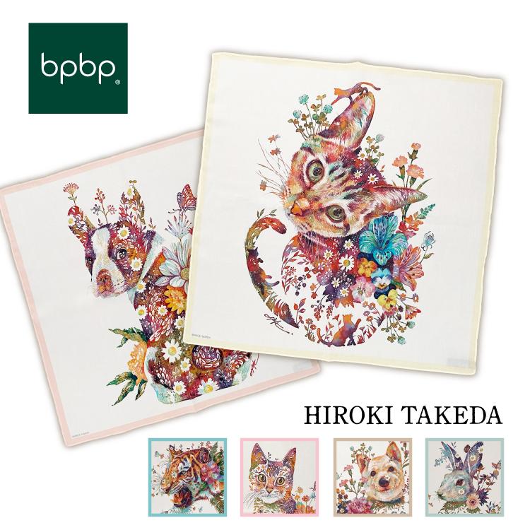 Hanako　8月末まで　タケダヒロキさんの猫とウサギの花柄アートセット 楽天市場】【TAKEDA HIROKI】タケダヒロキ花ネコ バンダナ