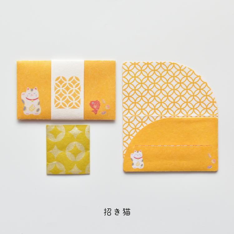 ポチ袋 風水 / CRU-CIAL 種銭入れ 全3種 招き猫 兎 金魚 紙製 種 ポチ袋 風水 / CRU-CIAL 種銭入れ 全3種 招き猫 兎 金魚 紙製 種