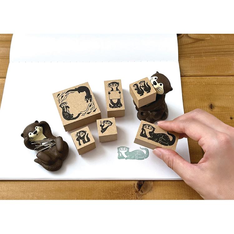 DECOLE（デコレ） スタンプ はんこ カワウソ カワウソスタンプ 全2種