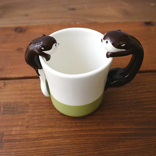 デコレ カワウソカフェ カワウソマグ 全2色 : 町の小さな雑貨屋さん