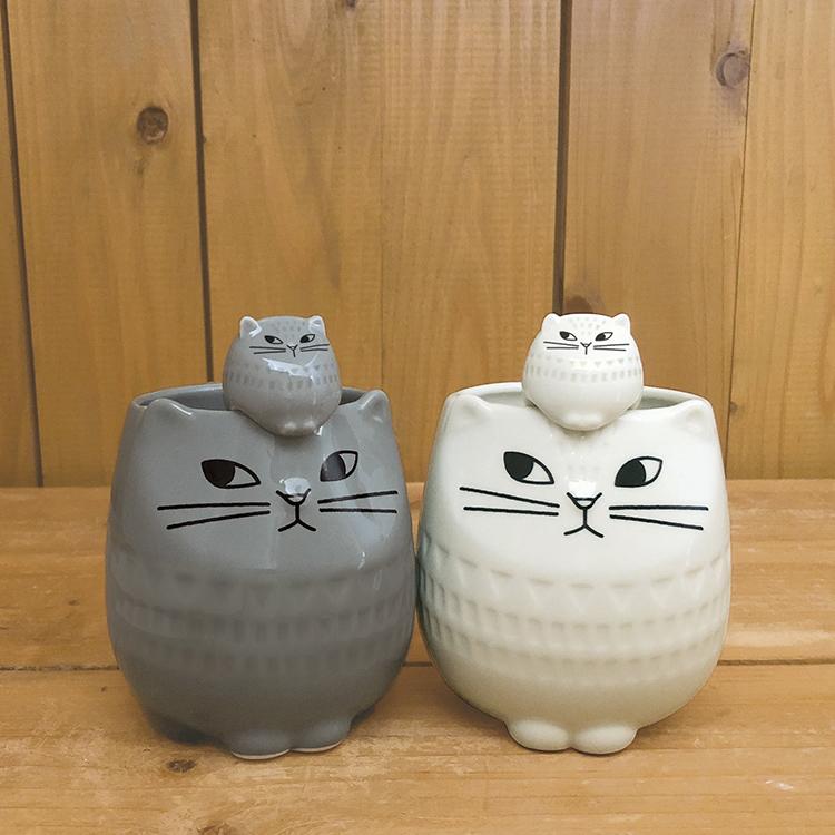 マグカップ［ Cat’sTableware　FIKAネコマグ ］全2色 デコレ　　[ テーブルウェア モノトーン シンプル かわいい おしゃれ ］｜heliosholding｜02