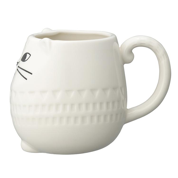 マグカップ［ Cat’sTableware　FIKAネコマグ ］全2色 デコレ　　[ テーブルウェア モノトーン シンプル かわいい おしゃれ ］｜heliosholding｜04