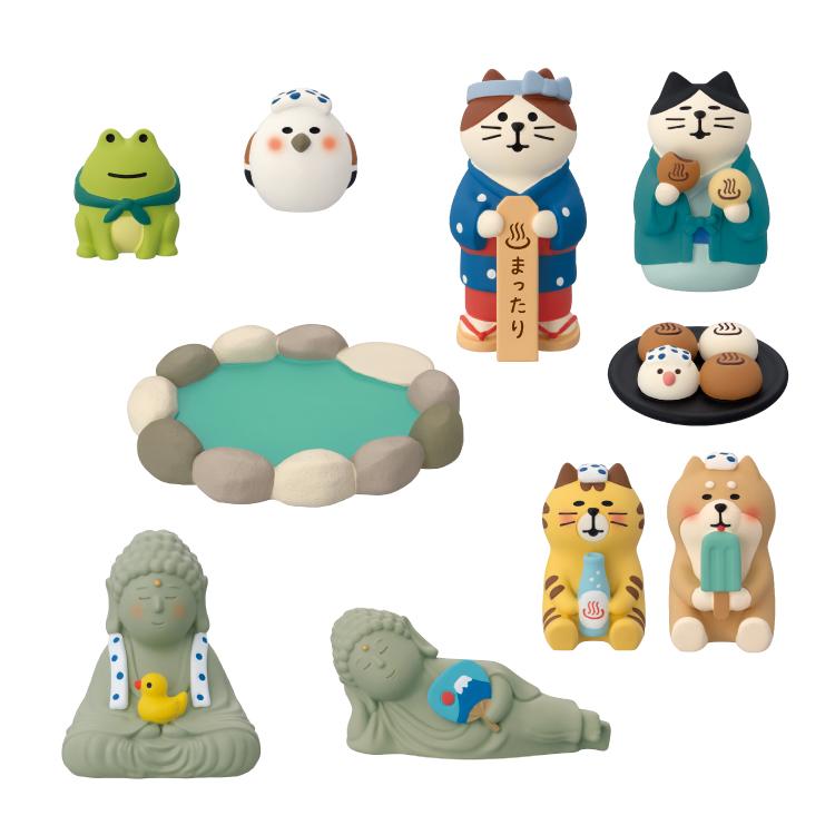 新品未使用品！！　デコレ　コンコンブル　まったり温泉セット　まとめ売り！ DECOLE（デコレ） コンコンブル 新作 予約販売 9月下旬 旅猫 のんびり