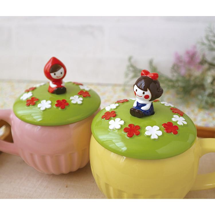 マグカップ［ お花畑のフタ付きマグセット 全2種 ］デコレ
