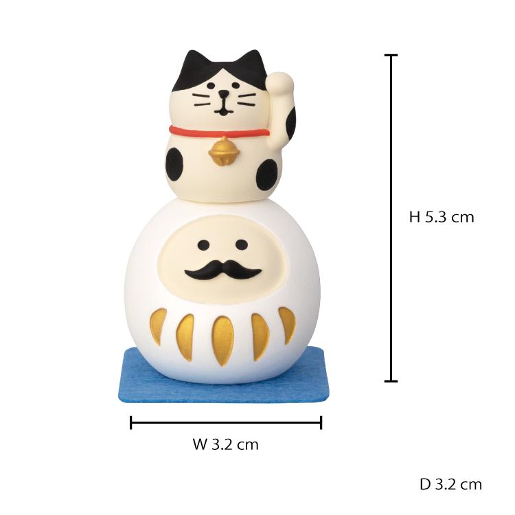 DECOLE（デコレ） コンコンブル まったり合格祈願 猫のせだるま白 2025
