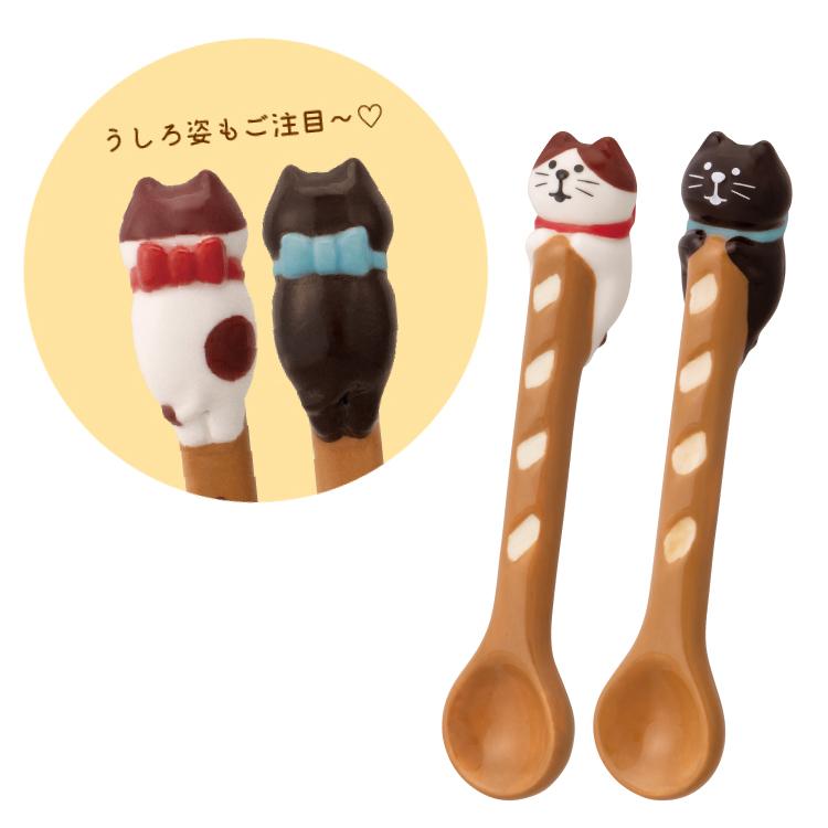 ねこすぷーん スプーン すぷーん ねこカトラリー デザートスプーン 18cm 343952