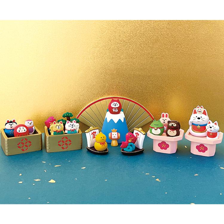 コンコンブル 2025 豆福 新作27点セット FUKU福MONO 開運 DECOLE デコレ コンコンブル / 豆福マスコット 招き猫 ぶち 2025