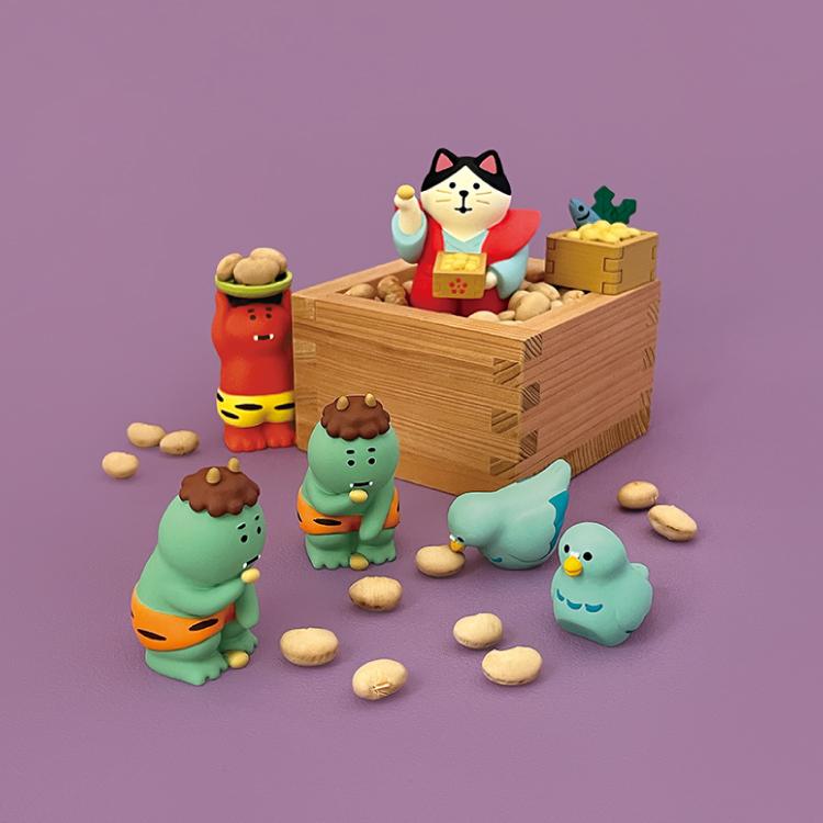 Concombre　デコレ　節分　鬼　猫　豆まき　置物　インテリア　新品 DECOLE デコレ コンコンブル / 豆待ち鬼 2024 節分 鬼っこ、豆っ