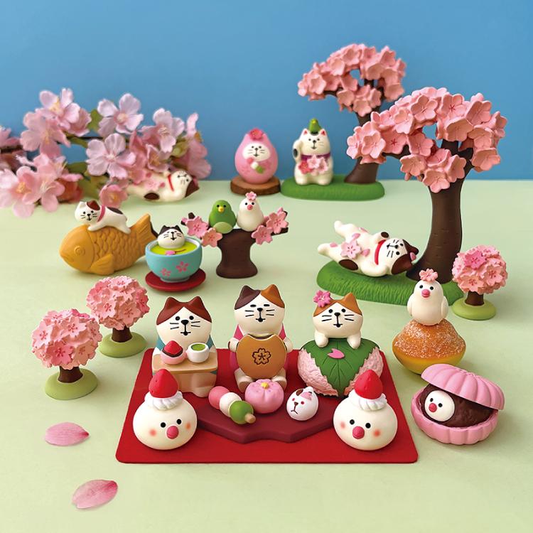 レア　コンコンブル　ひな祭り　猫 DECOLE デコレ コンコンブル 猫のおひなさま 和菓子 ペア 縁起