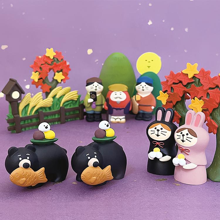 DECOLE デコレ コンコンブル ねこずきん お月見うさぎ 黒 2022